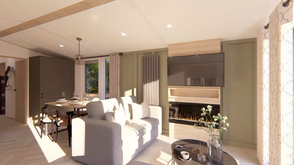Victory Davenport floor plan — 40x14 two-bedroom layout