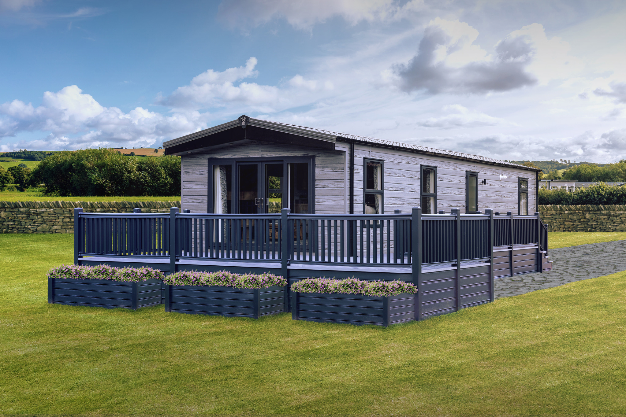 Beverley Olive exterior with grey anthracite windows